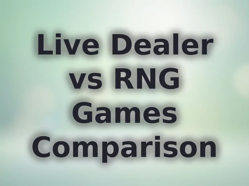 Live Dealer vs RNG Games Comparison